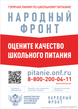 Горячая линия по школьному питанию